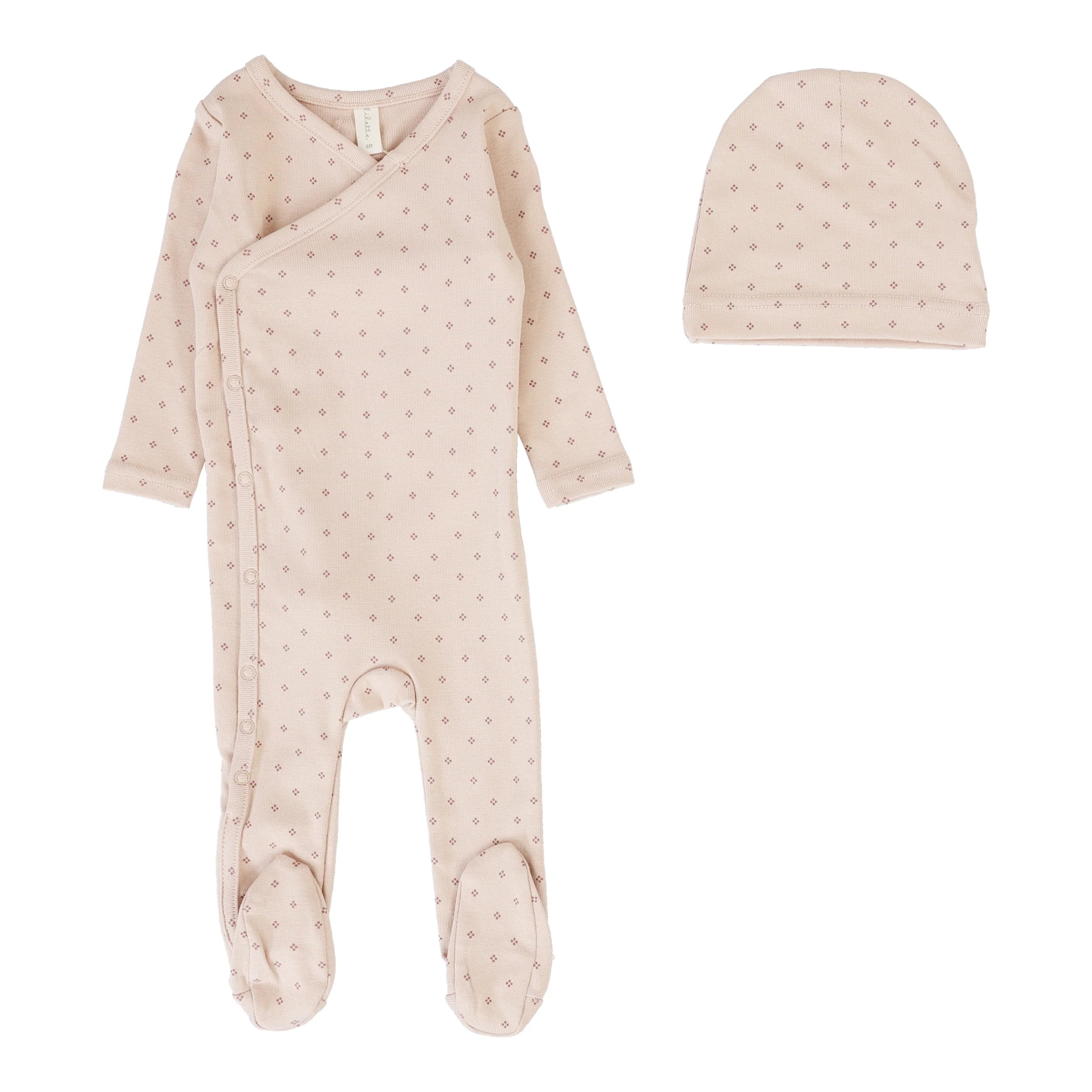 Dusty pink diamond footie