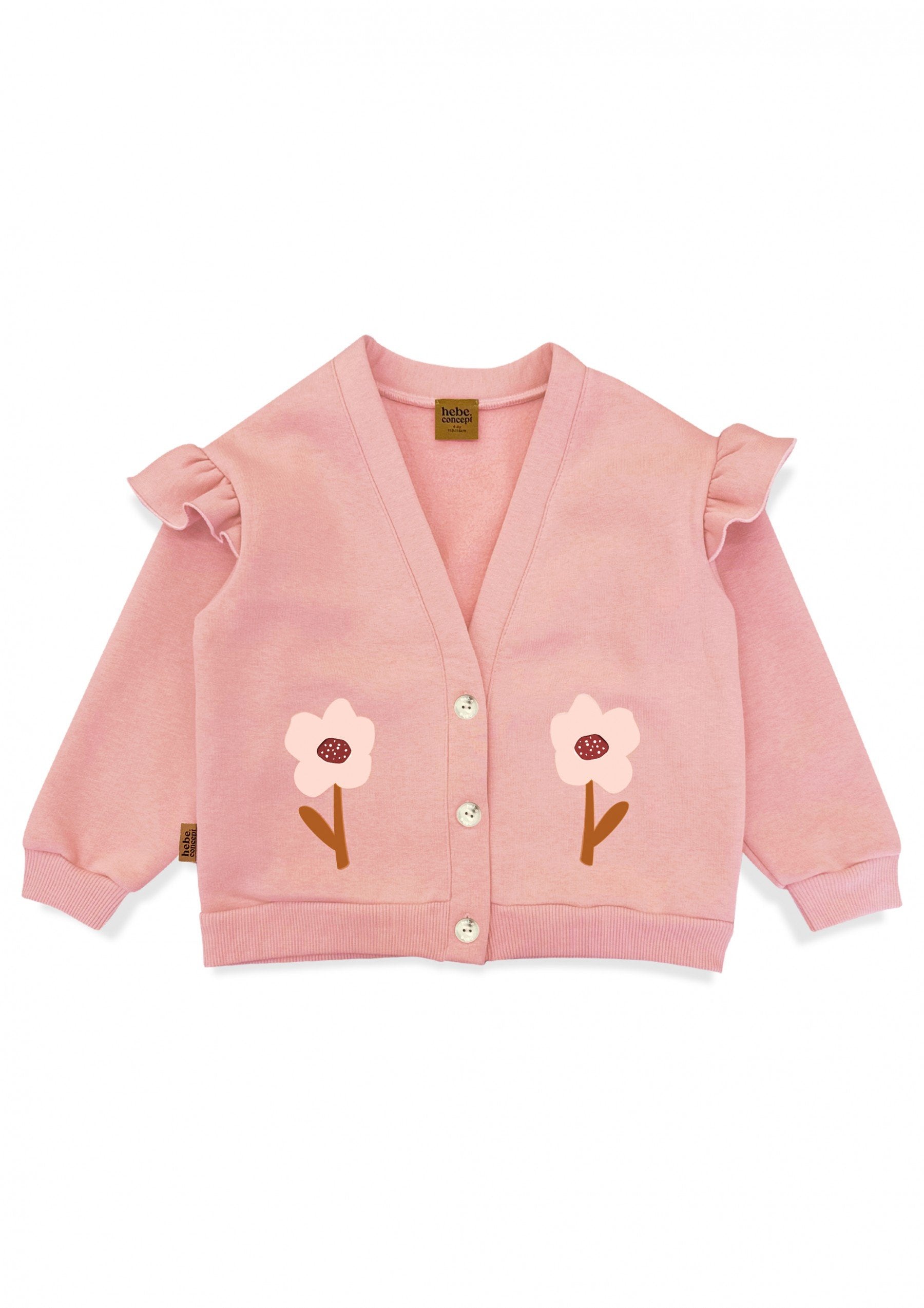 Pink cardigan sweatshirt