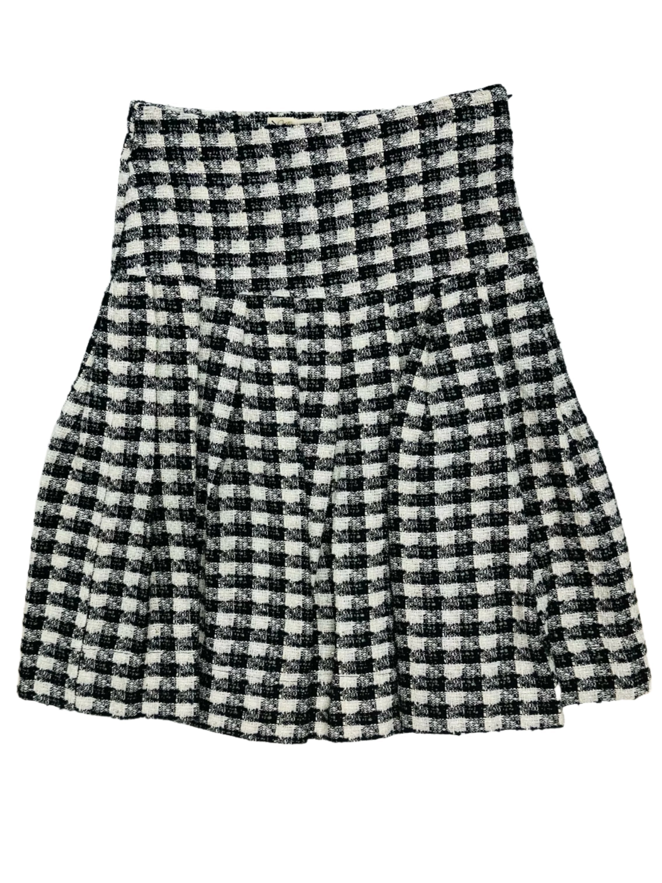 Plaid pleated skirt