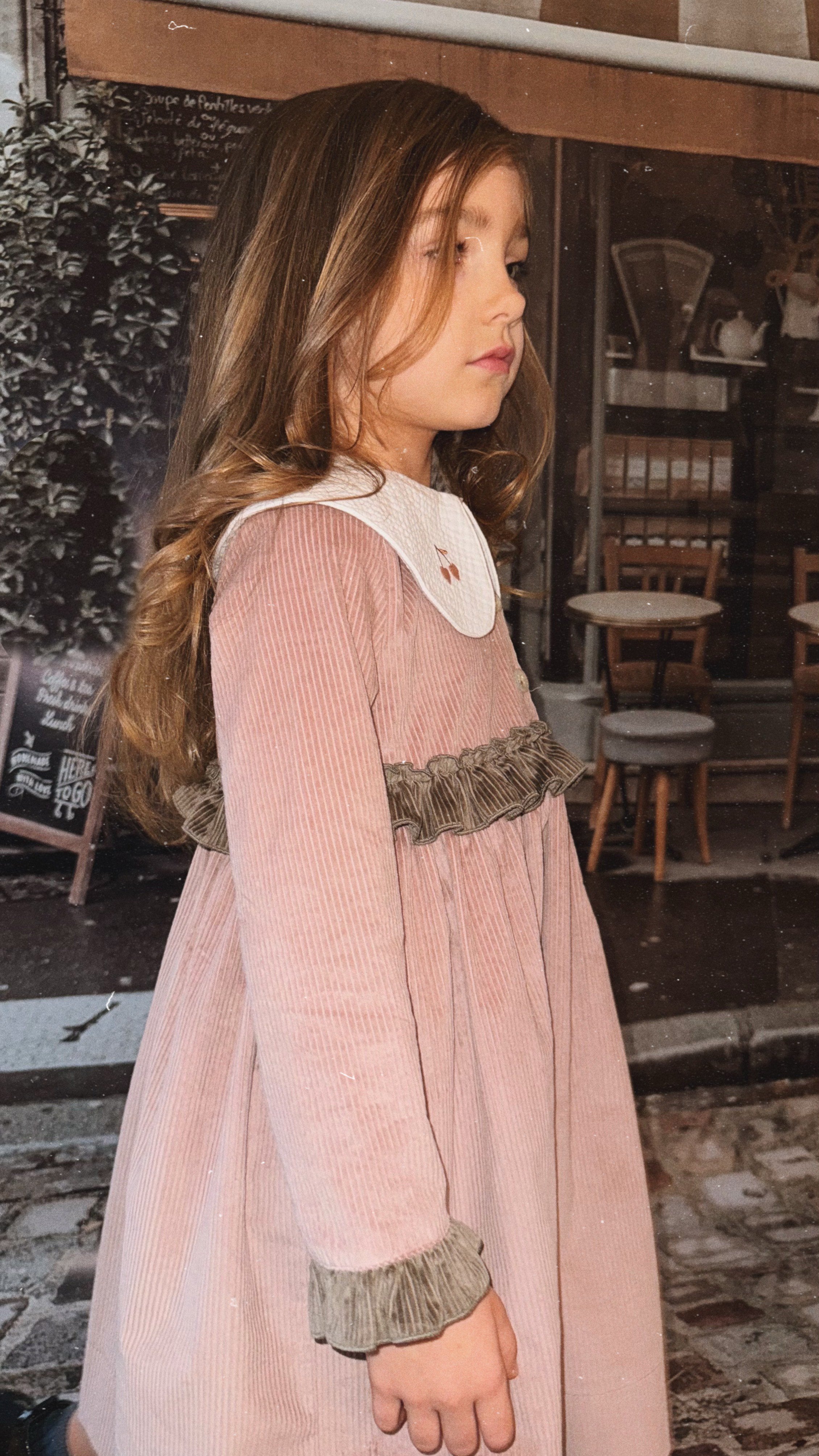 Collared corduroy dress