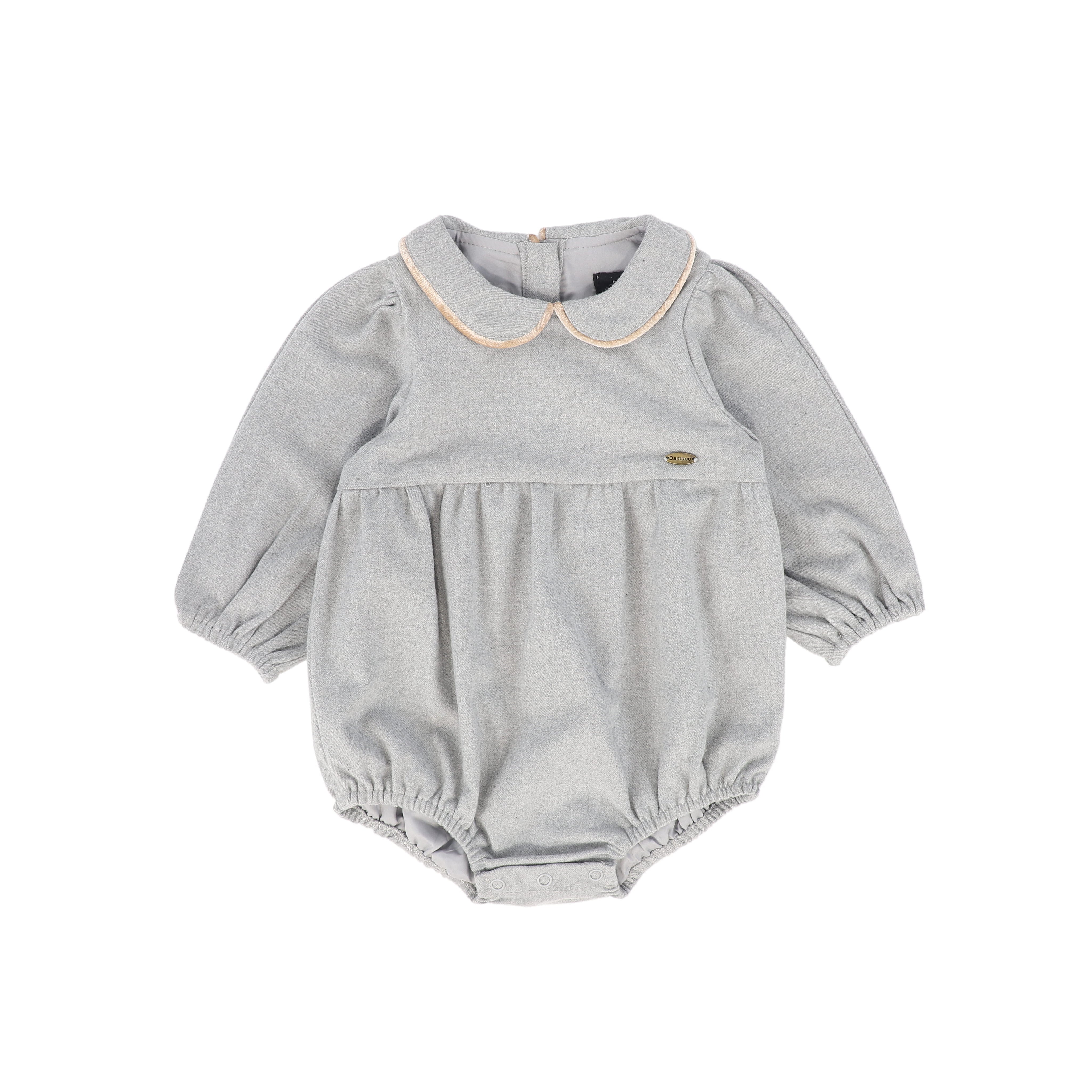 wool piped romper
