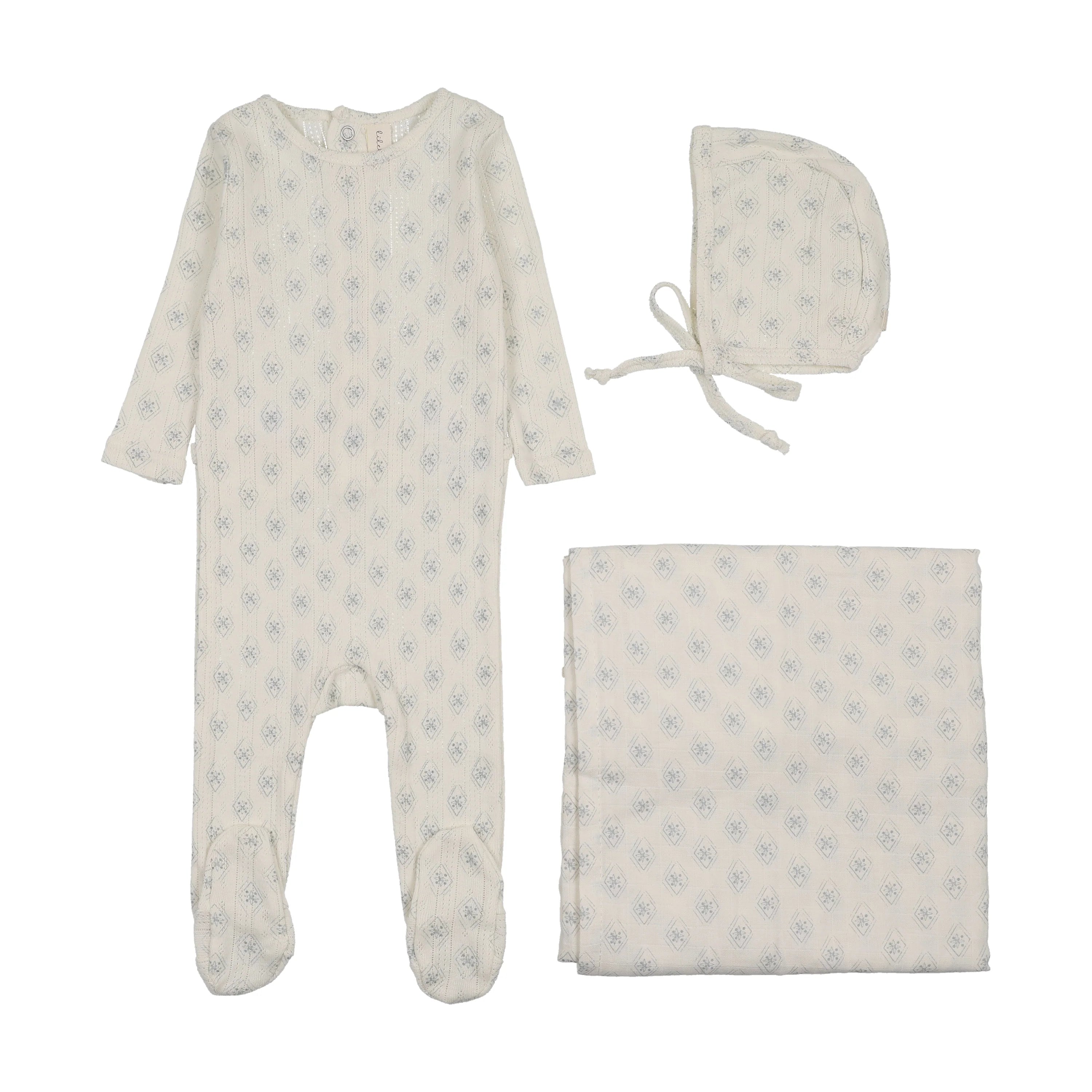 Geo floral layette set