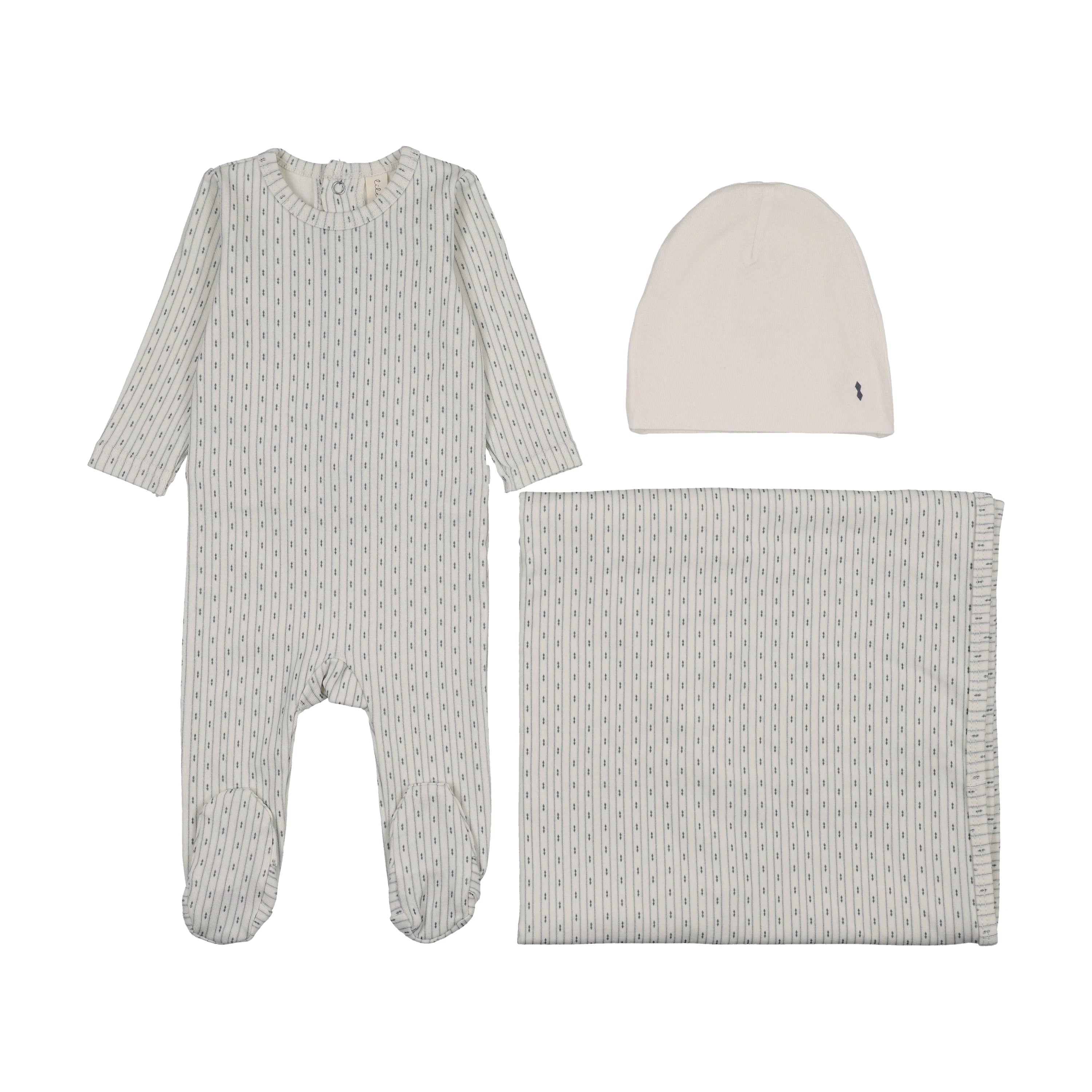 Gem stripe layette set