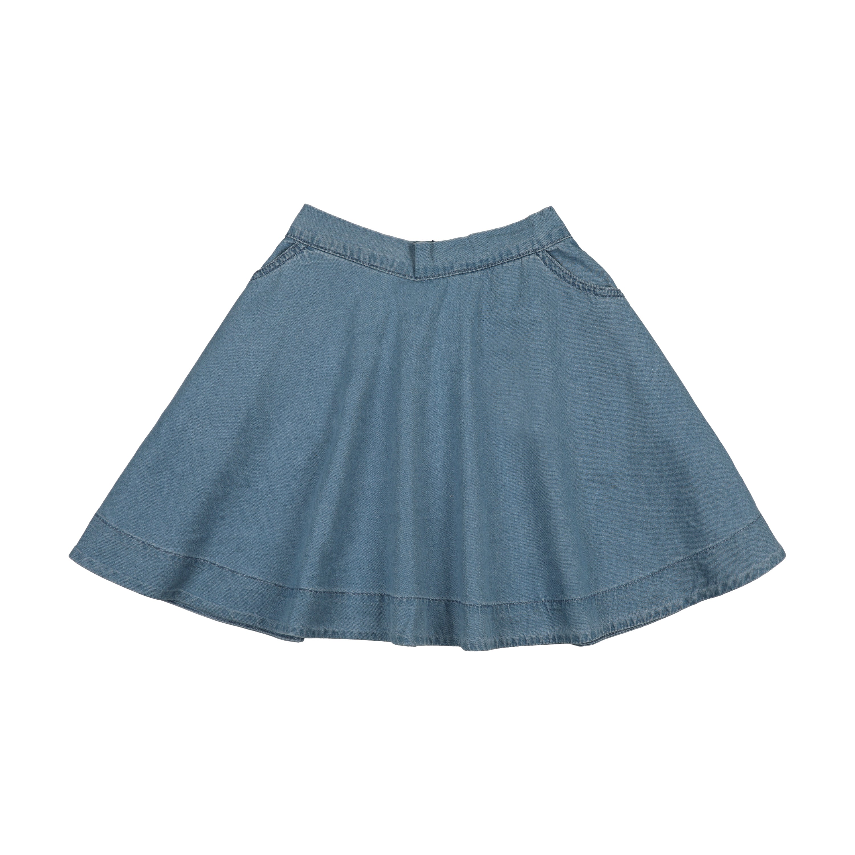 Denim flared skirt