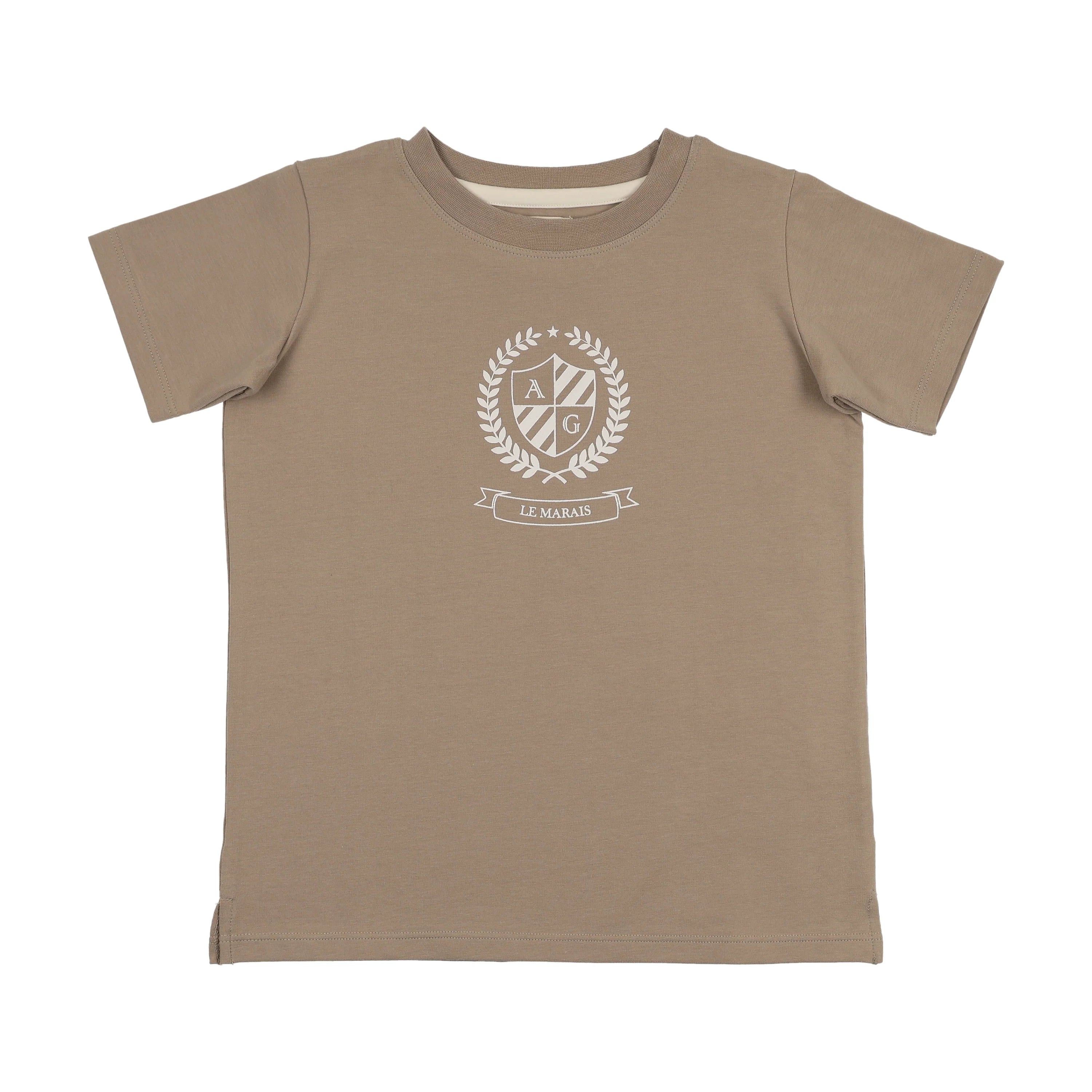 emblem taupe tee