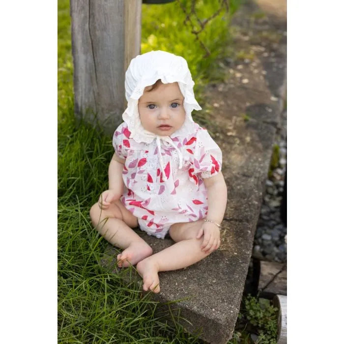 Eyelet butterfly romper