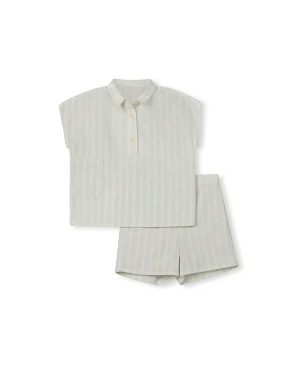 Lewis Striped Shirt and Shorts Set