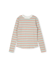 multi striped ribbed tee