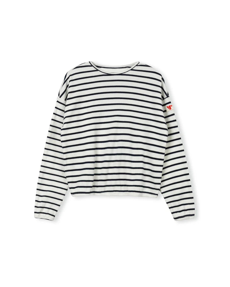 striped waffle tee