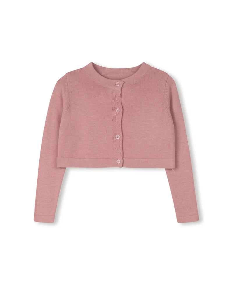 Textured mauve cardigan and jumper