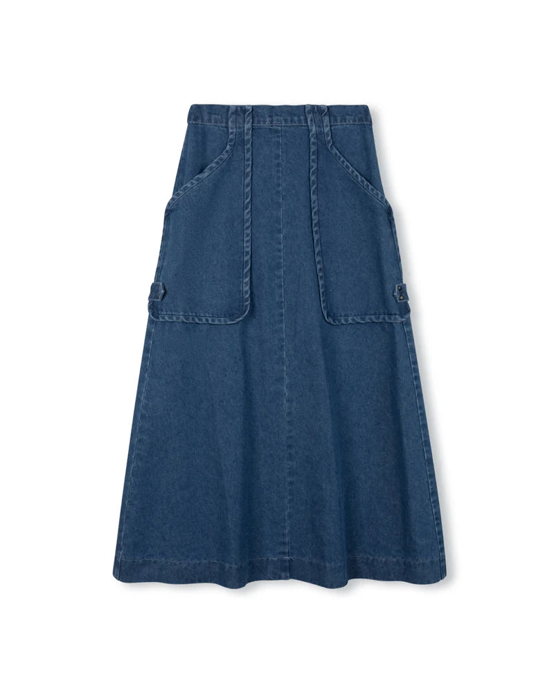 pocket detail maxi skirt
