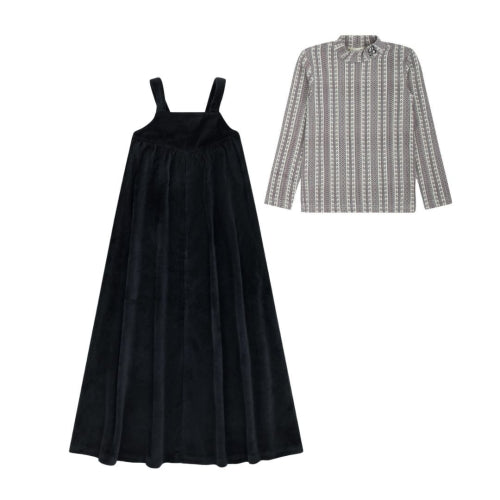 Printed Velour Maxi Jumper